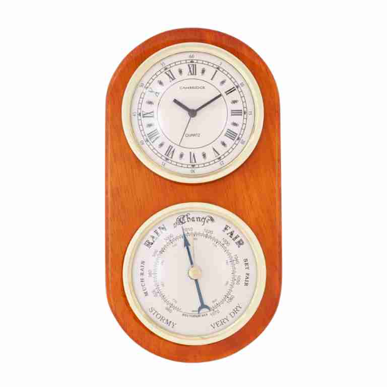 Piano Finish Clock and Barometer Weather Station